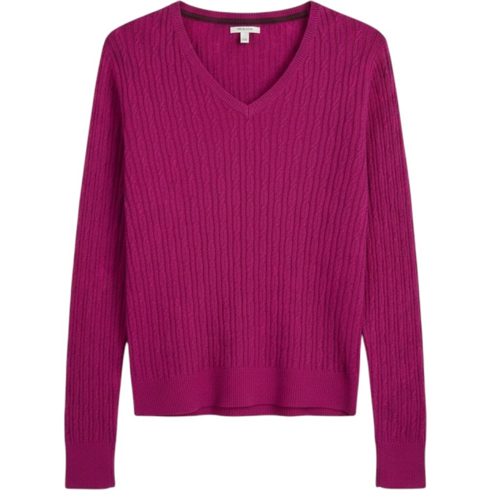 Sonoma Life+Style Women Medium Pink Cable Knit Pullover V-Neck Sweatshirt Y2K